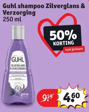 Kruidvat Guhl shampoo Zilverglans & Verzorging 250 ml aanbieding