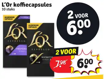 Kruidvat L'Or koffiecapsules 10 stuks aanbieding