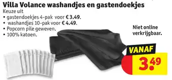 Kruidvat Villa Volance washandjes en gastendoekjes aanbieding