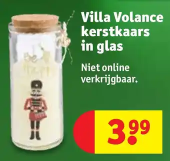 Kruidvat Villa Volance kerstkaars in glas aanbieding