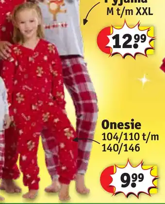 Kruidvat Onesie 104/110 t/m 140/146 aanbieding