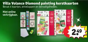 Kruidvat Villa Volance Diamond painting kerstkaarten aanbieding