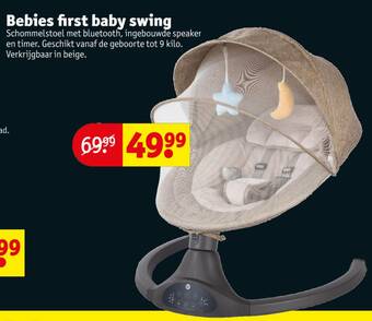 Kruidvat Bebies first baby swing aanbieding