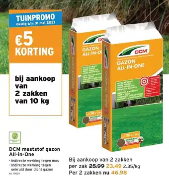 Bij aankoop van 2 zakken