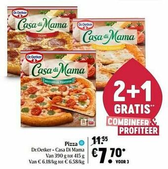 Delhaize Pizza dr.oetker casa di mama aanbieding