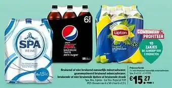 Delhaize Niet bruisend natuurlijk mineraalwater spa aanbieding
