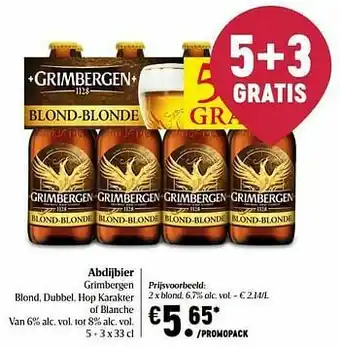 Abdijbier grimbergen blond