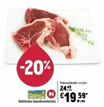Keltische lamskoteletten van filet