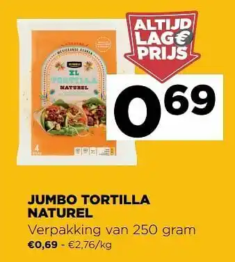 Jumbo Jumbo tortilla naturel aanbieding