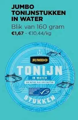 Jumbo Jumbo tonijnstukken in water aanbieding