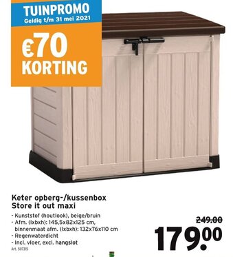 GAMMA Keter opberg-/kussenbox Store it out Maxi aanbieding