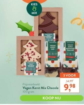 Holland & Barrett Vegan kerst mix chocola aanbieding