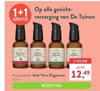 Holland & Barrett Aloë vera oogserum aanbieding