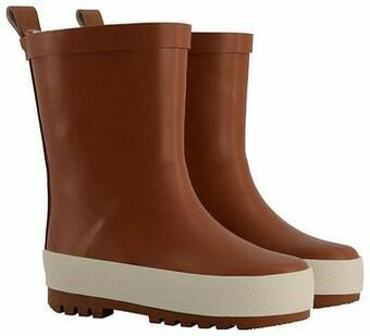 HEMA HEMA Baby Regenlaarzen Rubber Hoog Bruin (bruin) aanbieding