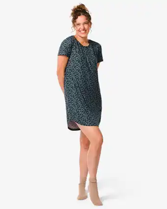 HEMA Hema dames nachthemd micro groen (groen) aanbieding