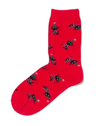 Hema siepie damessokken met katoen rood (rood)