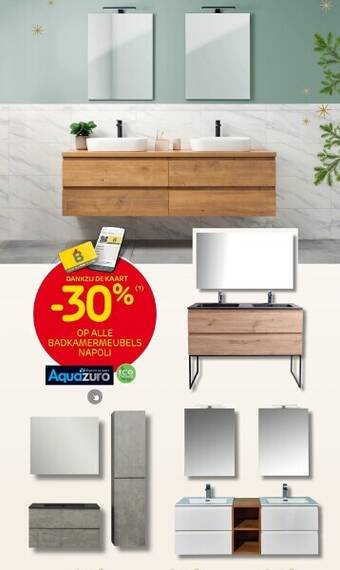 Brico Op alle badkamermeubels napoli aanbieding