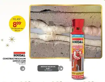 Brico Soudal constructieschuim genius gun aanbieding
