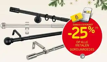 Brico Op alle metalen gordijnroedes aanbieding