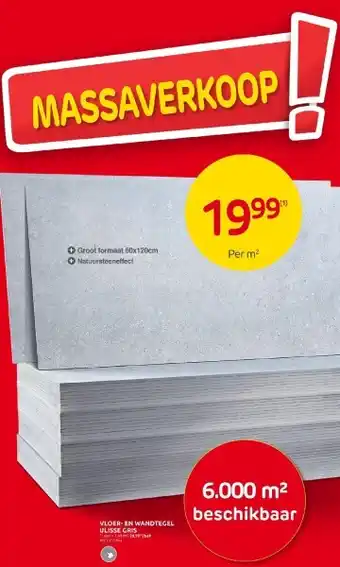 Brico Vloer- en wandtegel ulisse gris aanbieding