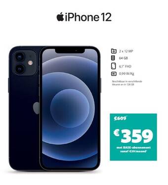 Base Iphone 12 aanbieding