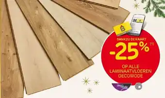 Brico Op alle laminaatvloeren decomode aanbieding