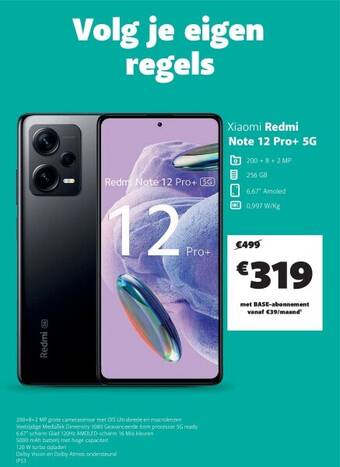 Base Xiaomi redmi note 12 pro+ 5g aanbieding
