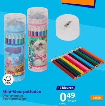 Action Mini-kleurpotloden aanbieding