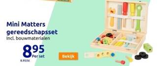 Action Mini matters houten gereedschapskoffer aanbieding