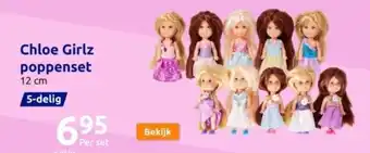 Action Chloe girlz poppenset aanbieding