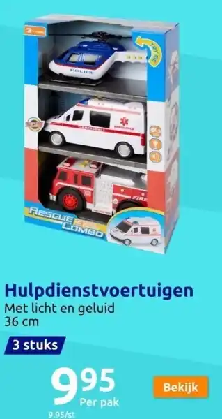 Action Speelgoed hulpdienstvoertuigen aanbieding