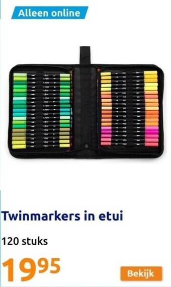Action Twinmarkers in etui aanbieding