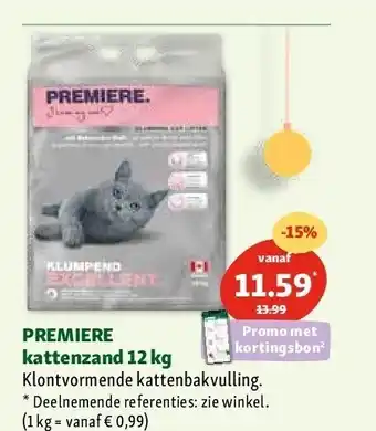 Maxi Zoo Premiere kattenzand 12 kg aanbieding