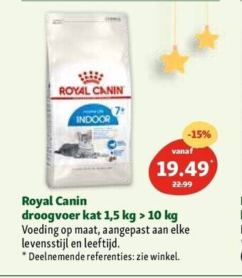 Maxi Zoo Royal canin droogvoer kat 1,5 kg > 10 kg aanbieding