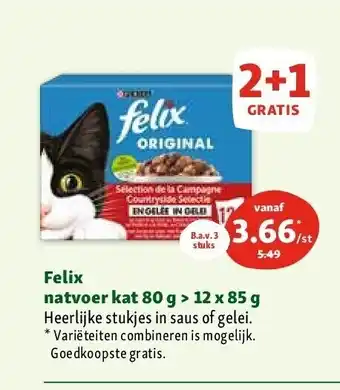 Maxi Zoo Felix natvoer kat 80 g > 12 x 85 g aanbieding