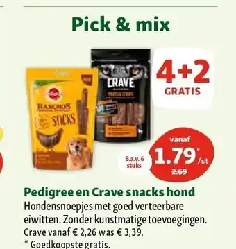 Maxi Zoo Pedigree en crave snacks hond aanbieding