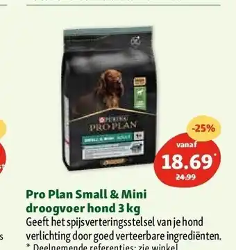 Maxi Zoo Pro plan small & mini droogvoer hond 3 kg aanbieding