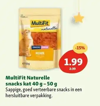 Maxi Zoo Multifit naturelle snacks kat 40 g - 50 g aanbieding