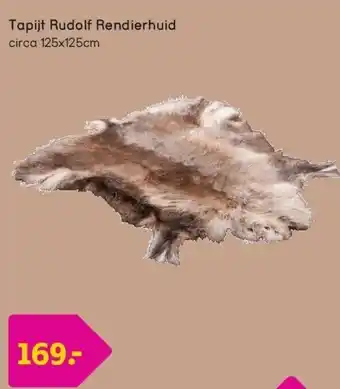 Leen Bakker Tapijt rudolf rendierhuid aanbieding