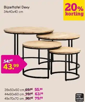 Leen Bakker Bijzettafel dexy aanbieding