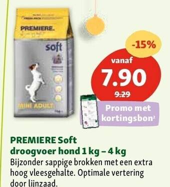 Maxi Zoo Premiere soft droogvoer hond 1 kg - 4 kg aanbieding
