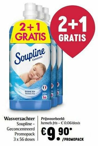 Delhaize Wasverzachter soupline hemels fris aanbieding