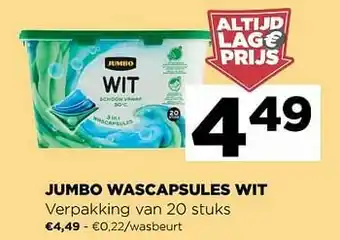 Jumbo wascapsules wit