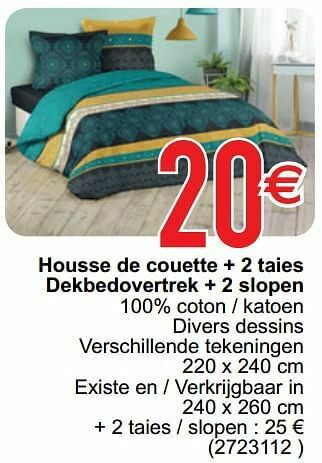 Cora Housse de couette + 2 taies dekbedovertrek + 2 slopen aanbieding