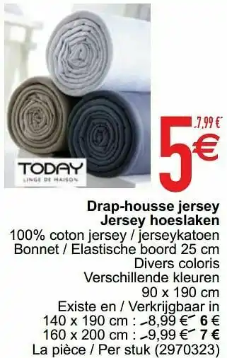 Cora Drap-housse jersey jersey hoeslaken aanbieding