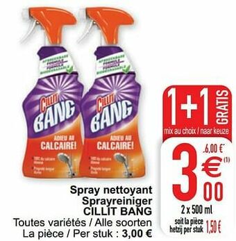 Spray nettoyant sprayreiniger cillit bang
