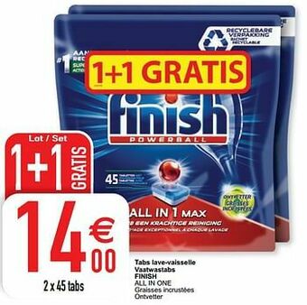 Cora Tabs lave-vaisselle vaatwastabs finish all in one aanbieding