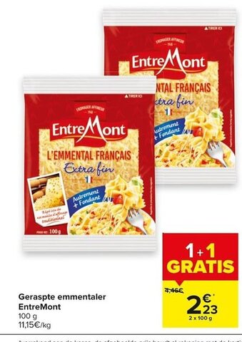 Carrefour Geraspte emmentaler aanbieding