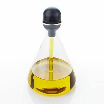 Makro Point-Virgule Oliefles met pipette 250 ml transparant/zwart aanbieding