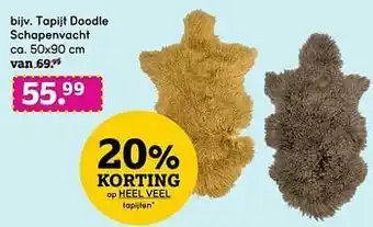 Tapijt doodle schapenvacht